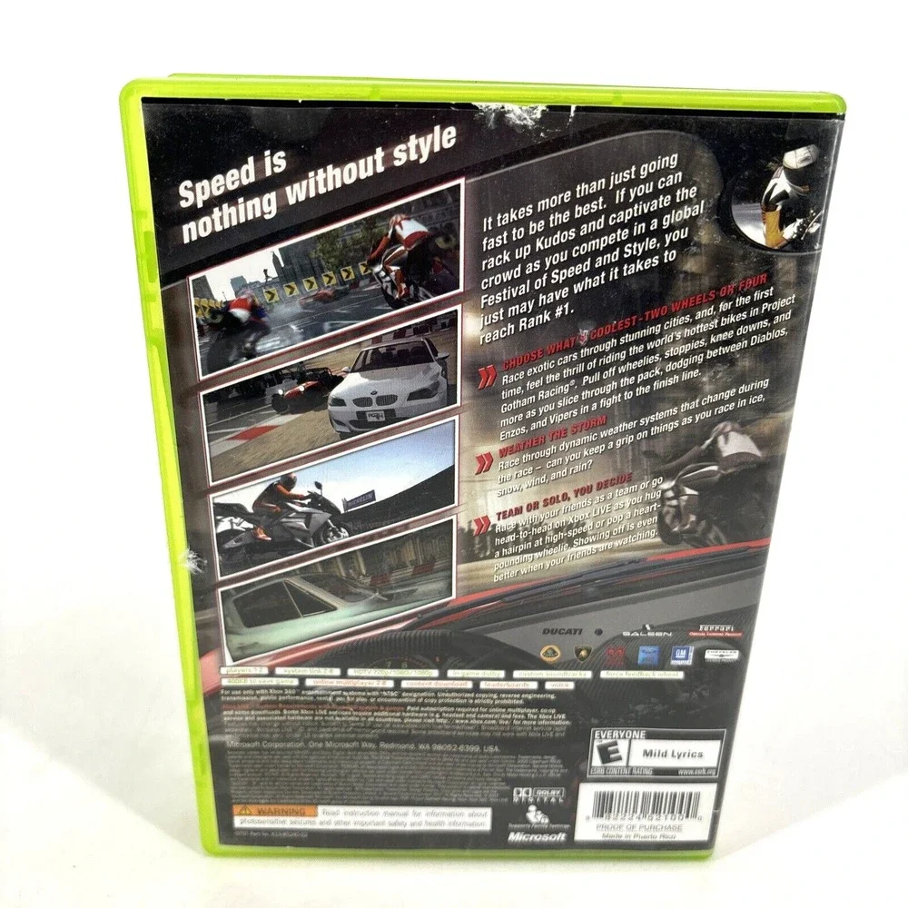 Project‎ Gotham Racing 4 (Microsoft Xbox 360, 2007) Video Game Complete